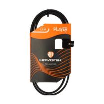 Cabo de Áudio Player 1 P2 x 2 RCA 1,2m Preto Hayonik - 0000081895