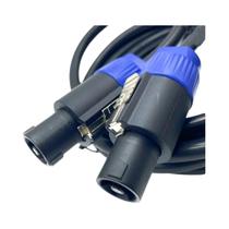 Cabo De Áudio Profissional Speakon Macho Para Speakon Macho 2x1.5mm² (AWG) Para Sistemas De DJ E PA Cabo De Áudio Profissional Speakon Macho Para Speakon Macho 2x1.5mm² (AWG) Para Sistemas De DJ E PA