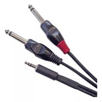 Cabo De Áudio Santo Angelo Ac14 P2 Estéreo / 2 P10 Mono 2m