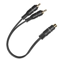 Cabo de áudio tcw 1 rca fêmea + 2 rca macho 4mm com 10 peças