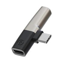 Cabo De Áudio USB Tipo-C Para Jack De 3,5mm 2 Em 1 Adaptador Divisor De Fones De Ouvido Para iPhone