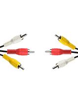 Cabo De Audio/ Video Evus 3Rca + 3Rca M/ M C-060 1,50M