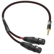 Cabo de Áudio XMSJSIY 4.4mm para Duplo XLR Fêmea 0,5m Cabo de Áudio XMSJSIY 4.4mm para Duplo XLR Fêmea 0,5m