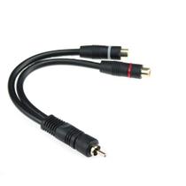 Cabo De Áudio Y 1 Rca Macho 2 Femea 20 Cm Blindado Para Som Cabo De Áudio Y 1 Rca Macho 2 Femea 20 Cm Blindado Para Som