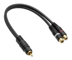 Cabo De Áudio Y 1 Rca Macho 2 Femea 20 Cm