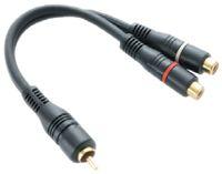 Cabo de áudio y 1 rca macho + 2 rca fêmea gold 5 mm (granel) - pc / 5 Cabo de áudio y 1 rca macho + 2 rca fêmea gold 5 mm (granel) - pc / 5