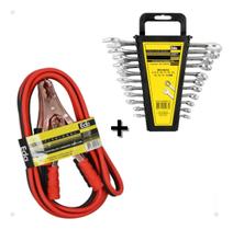 Cabo De Bateria Chupeta Caminhão + Jogo De Chave Combinada Cabo De Bateria Chupeta Caminhão + Jogo De Chave Combinada