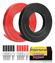 Cabo de bateria FASTSTORM 8 AWG 3 m vermelho e preto com terminais Cabo de bateria FASTSTORM 8 AWG 3 m vermelho e preto com terminais