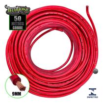 Cabo de Bateria Technoise 9,00 MM Rolo 50,00 Metros Revestimento Flexível e Alta Durabilidade