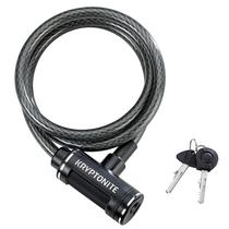 Cabo de bloqueio de bicicleta Kryptonita, aço trançado de 6 pés x 12 mm, anti-roubo