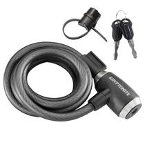 Cabo de bloqueio de bicicleta Kryptonita KryptoFlex 12 mm de aço trançado preto