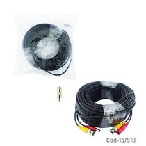 Cabo de câmera de vigilância com conectores BNC e DC de 50 m Cabo de câmera de vigilância com conectores BNC e DC de 50 m