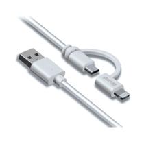 Cabo de carga 2X1: Lightning + Micro USB para iPh*ne e iP*d