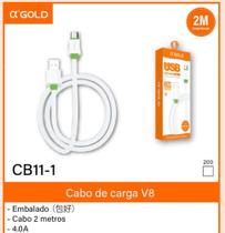 Cabo de Carga A gold V8 2 metros CB11-1