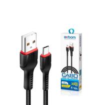 Cabo de Carga Turbo Micro USB (V8) 2.4A Exbom Cabo de Carga Turbo Micro USB (V8) 2.4A Exbom