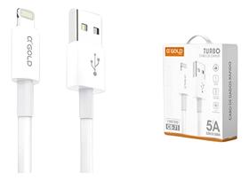 Cabo De Carga Usb Lightning 1m Compativel Iphone Agold Cb-71 Branco