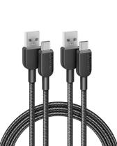 Cabo de carregador Anker USB A para tipo C, pacote de 6 pés e 2 para Samsung