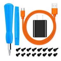Cabo de carregador e kit de chave de fenda para campainha circular Cabo de carregador e kit de chave de fenda para campainha circular