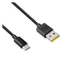 Cabo De Carregador Tipo C Preto 1 Metro Usb A 4.8A Rápido