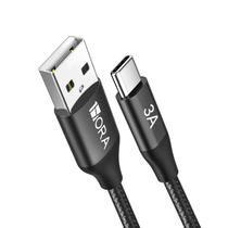 Cabo De Carregamento 1Hora USB 2.0 A/C Macho 1,5M Preto - 3A Cabo De Carregamento 1Hora USB 2.0 A/C Macho 1,5M Preto - 3A