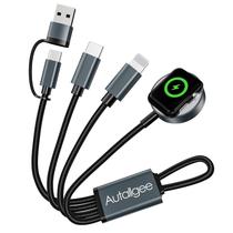 Cabo de carregamento Autallgee 3 em 2 Multi Fast Charge 22cm Cabo de carregamento Autallgee 3 em 2 Multi Fast Charge 22cm