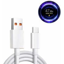 Cabo de Carregamento Compatível Xiaomi USB USBC Laranja 5A Ativa Função Mi Turbo Charger 1 Metro