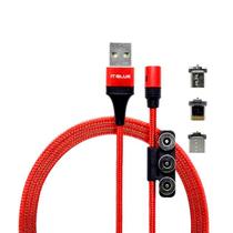 Cabo de Carregamento Conector Magnético Universal 3 em 1 It blue