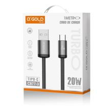 Cabo de carregamento e dados Turbo 20W USB para Tipo-C A'Gold CB77-3 Cabo de carregamento e dados Turbo 20W USB para Tipo-C A'Gold CB77-3