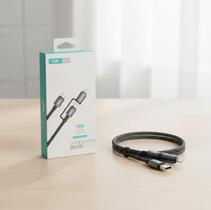 Cabo De Carregamento E Transferência De Dados FAM FCA-2203 USB C Lightning 100W 2 Em 1 1.2M Preto