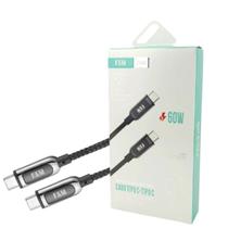 Cabo De Carregamento E Transferência De Dados FAM FCA-C1C8 Tipo C E Tipo C Nylon 1.2M Preto. Cabo De Carregamento E Transferência De Dados FAM FCA-C1C8 Tipo C E Tipo C Nylon 1.2M Preto.