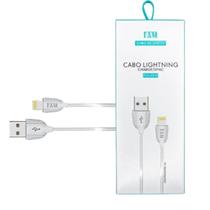 Cabo De Carregamento E Transferência De Dados FAM FCA-X510 1M Tipo A E Lightning Branco.