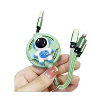 Cabo De Carregamento Kawaii Hellokitty 3 Em 1 Para iPhone Android Micro USB Tipo-C Cabo De Dados USB Cabo De Carregamento Kawaii Hellokitty 3 Em 1 Para iPhone Android Micro USB Tipo-C Cabo De Dados USB