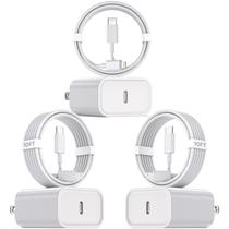 Cabo de carregamento Kruidvat Fast iPhone de 10 pés, pacote com 3 pés e carregador