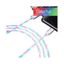 Cabo De Carregamento LED Brilhante Micro USB Tipo C Para Samsung Xiaomi iPhone 14 13 Cabo De Carregamento LED Brilhante Micro USB Tipo C Para Samsung Xiaomi iPhone 14 13