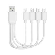 Cabo De Carregamento Multi USB 4 Em 1 Curto De 20cm Tipo C Micro USB Divisor De 4 Portas 5V 2A