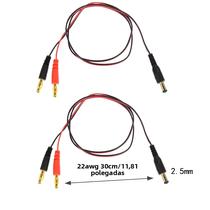 Cabo De Carregamento Para Transmissor Futaba TX 2 Peças Plugue DC 5.5mmx2.5mm Para Plugues Banana Cabo De Carregamento Para Transmissor Futaba TX 2 Peças Plugue DC 5.5mmx2.5mm Para Plugues Banana