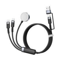 Cabo De Carregamento Rápido 3 Em 2 USB C PD60W Para Apple Watch Ultra SE 10 9 iPhone Samsung