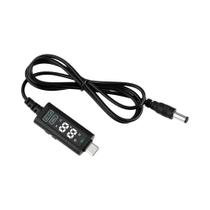 Cabo De Carregamento Rápido Com Voltagem Ajustável USB Tipo-C Para DC 5.5x2.5mm Para Modems Ópticos,