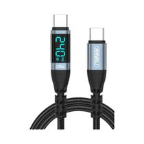 Cabo De Carregamento Rápido De 240W Tipo C Para Tipo C Com Display Digital, Cabo De Dados USB C Para