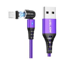 Cabo De Carregamento Rápido Magnético 540 Rotativo 5A Tipo C Micro USB Para iPhone 15 Xiaomi USLION