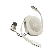 Cabo De Carregamento Rápido Retrátil USB-C Para Tipo C De 120W Para iPhone 15 16 Huawei