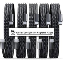Cabo De Carregamento Rápido Tipo C Para C Com Sucção Magnética De 100W Para Samsung Huawei Xiaomi Cabo De Carregamento Rápido Tipo C Para C Com Sucção Magnética De 100W Para Samsung Huawei Xiaomi