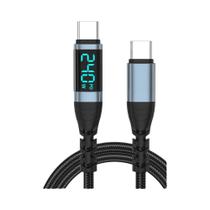 Cabo De Carregamento Rápido Tipo C Para Tipo C 240W Com Display Digital PD3.1, Cabo De Dados USB C