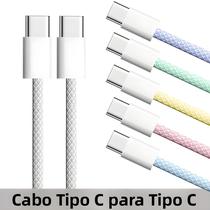 Cabo De Carregamento Rápido Tipo C Para Tipo C De 60W Para iPhone 15, Huawei, Xiaomi, Samsung, Cabo
