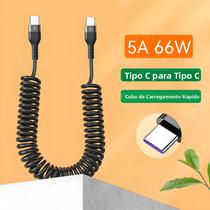 Cabo De Carregamento Rápido Tipo C Para Tipo C De 65W Para Samsung Xiaomi OPPO Huawei Cabo De