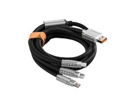 Cabo de Carregamento Rápido USB Universal 3 em 1 de 2 Metros