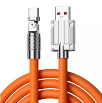 Cabo De Carregamento Tipo C Com Cotovelo Acabamento de Alumínio