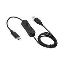 Cabo De Carregamento Tipo C Micro USB Com Interruptor Liga/Desliga Para Telefone E Ventilador USB