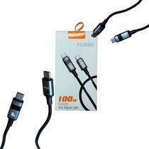 Cabo De Carregamento Turbo 1 Metro 100w Tipo-c Para Tipo-c