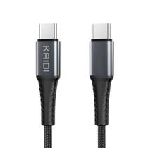 Cabo de Carregamento Turbo PD 60W Tipo C para Tipo C Compatível Android e iPhones 15 e 16